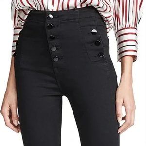 J BRAND Natasha High Rise Skinny Crop Jeans in Seriously Black Size 26